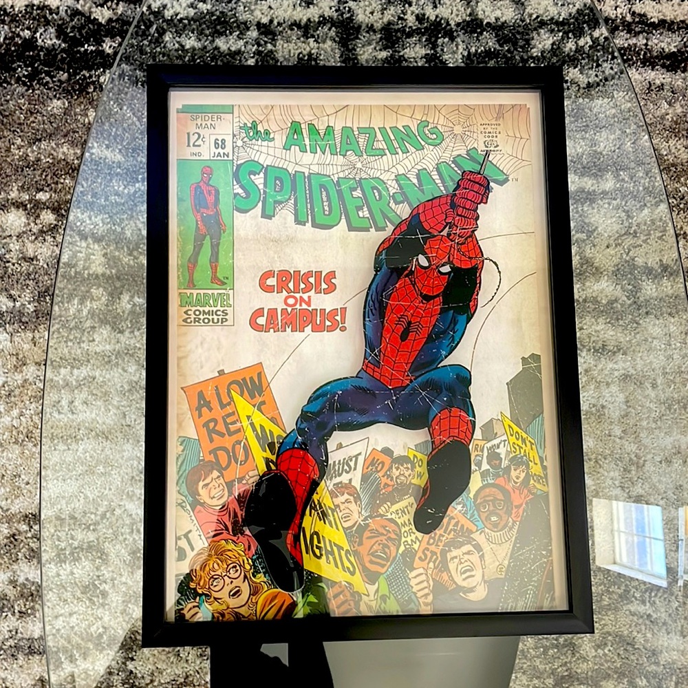 Classic Spider-Man Framed Picture (Comic Book Style)